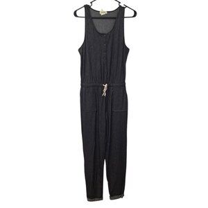 ShoSho Jumper Stretch Playsuit One Piece Sleeveless Womens Large Black Gray